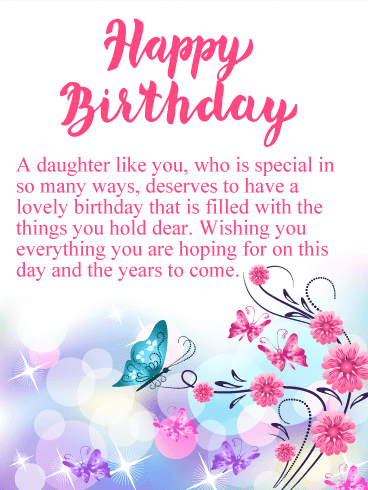 Birthday Cards For Daughter - Card Design Template