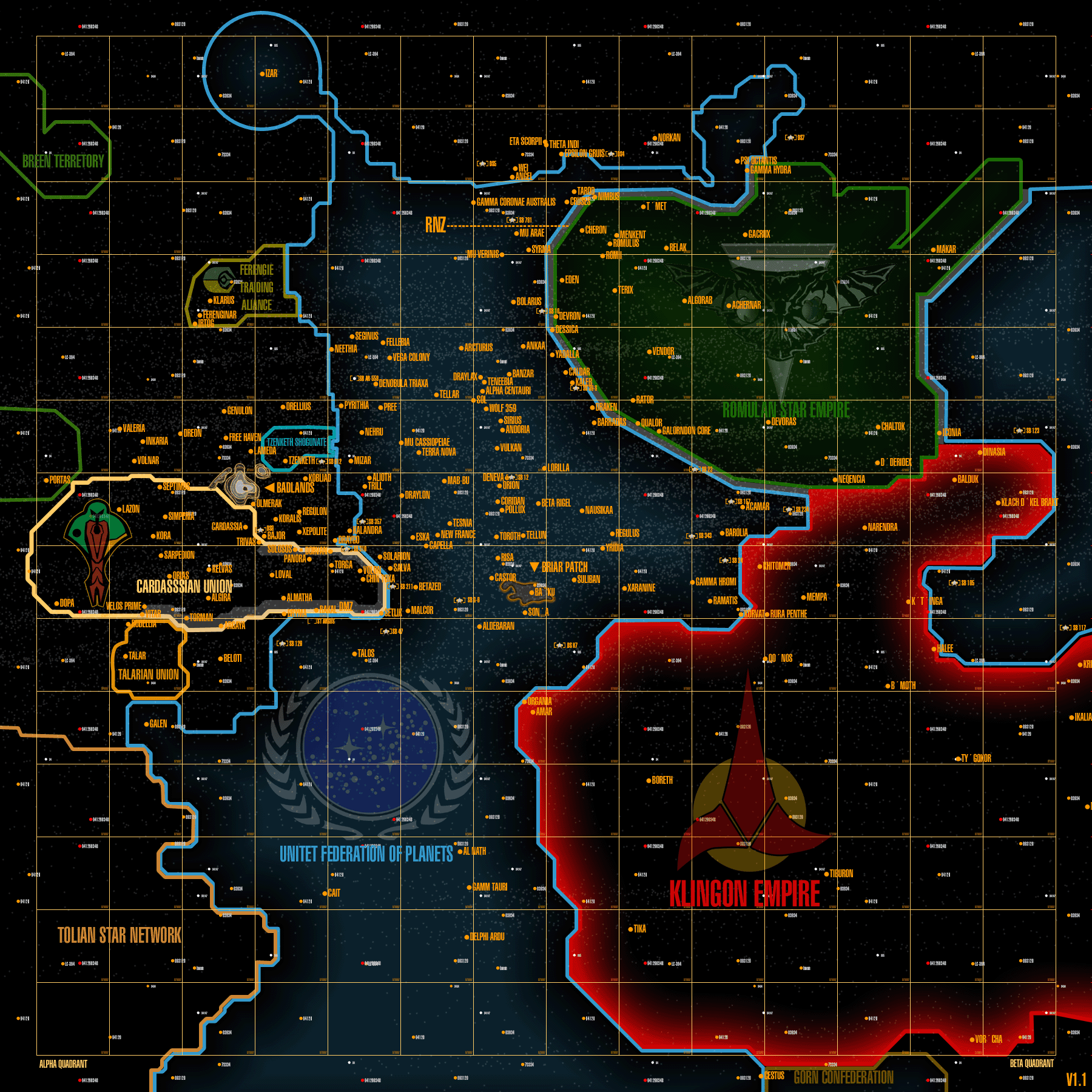 29 Star Trek Delta Quadrant Map - Maps Database Source