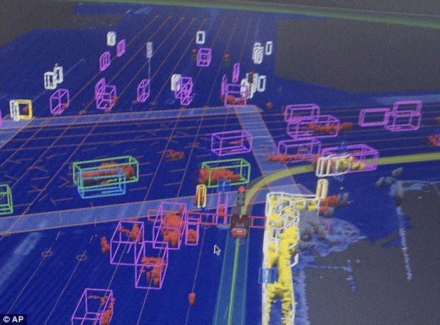 Motorized view: This is what a driverless car sees; now Google's driverless Prius is allowed to roam the streets