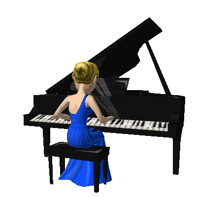 Gif animate 3D musicisti - TECNOGIF