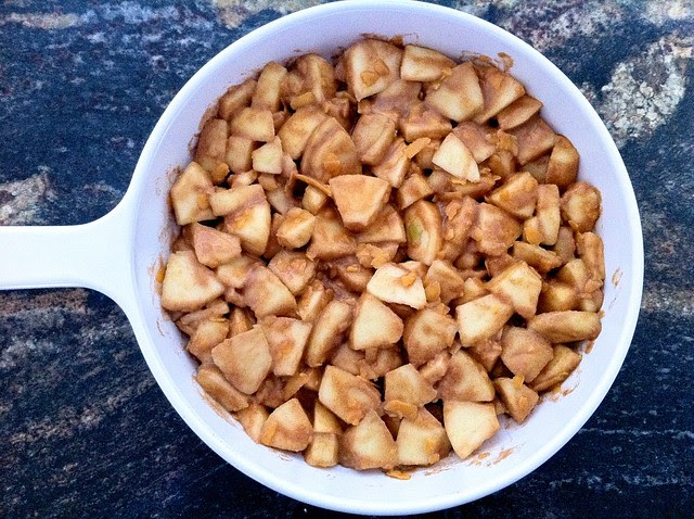 Apples Added to Baking Dish
