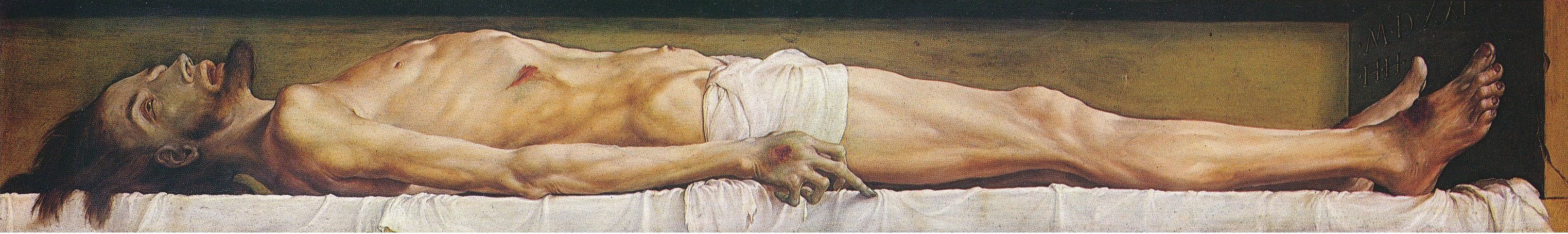 Hans Holbein- The Body of the Dead Christ in t...