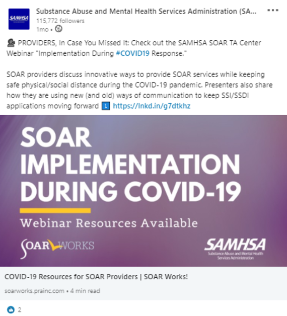 SOAR LinkedIn Post: SOAR Implementation During COVID-19