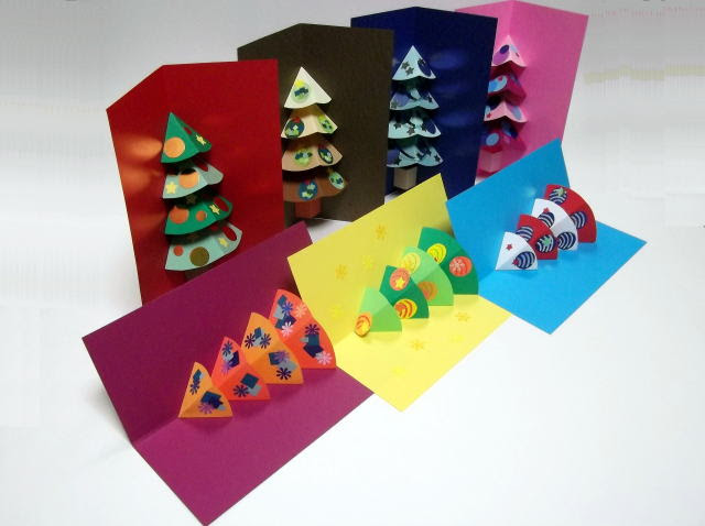 紙工作 簡単クリスマスカードの作り方