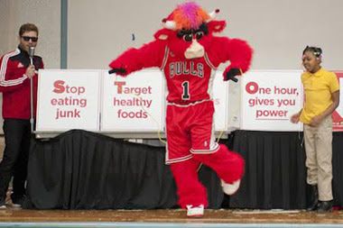 Benny the Bull Visits CPS Students in West Englewood