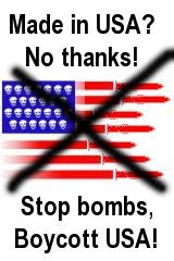 Boycott USA Stop Bombs, Boycott USA