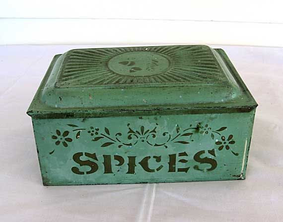 Antique Victorian 1890's Tin Spices Box in by kelleystreetvintage, $72.75