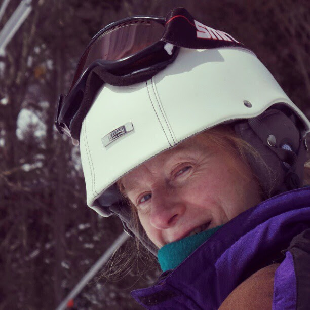 Carol skiing