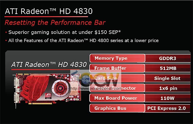 ATI Radeon HD 4800 : HD 4830 , HD4850 , HD4830 detail spec. VS NVIDIA  9800GT/GTX - GURU Of High-Tech