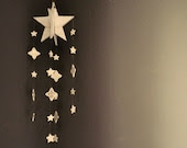 Modern star design mobile No.1, with French fleur de lis,LARGE, handmade. LIMITED EDITION - LaNiqueHOME