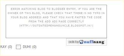 Fake website faking Outdated Penang Uncle blogspot dot com