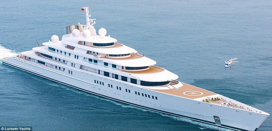 COST: £390 million. The vast Azzam is the longest superyacht in the world at an incredible 180 metres