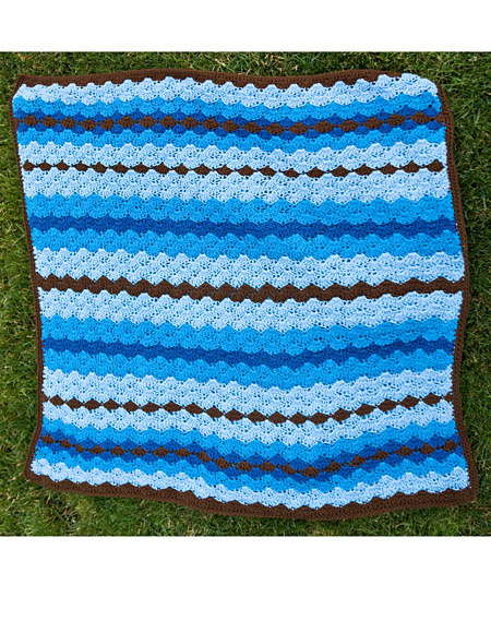 Shell Stitch Snuggle Blanket - Crochet Pattern