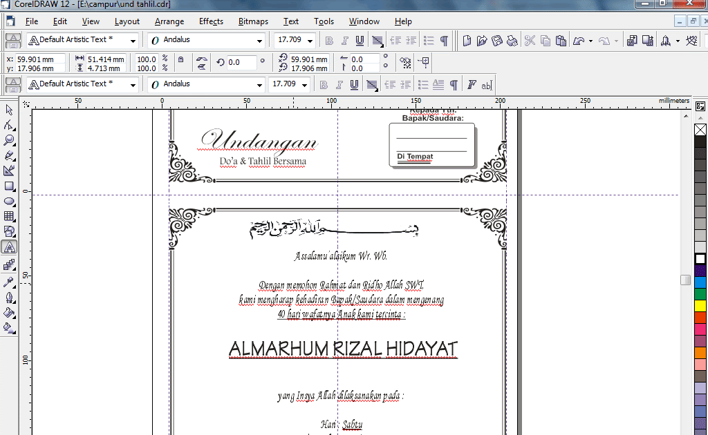 Undangan Walimatul Tasmiyah Doc