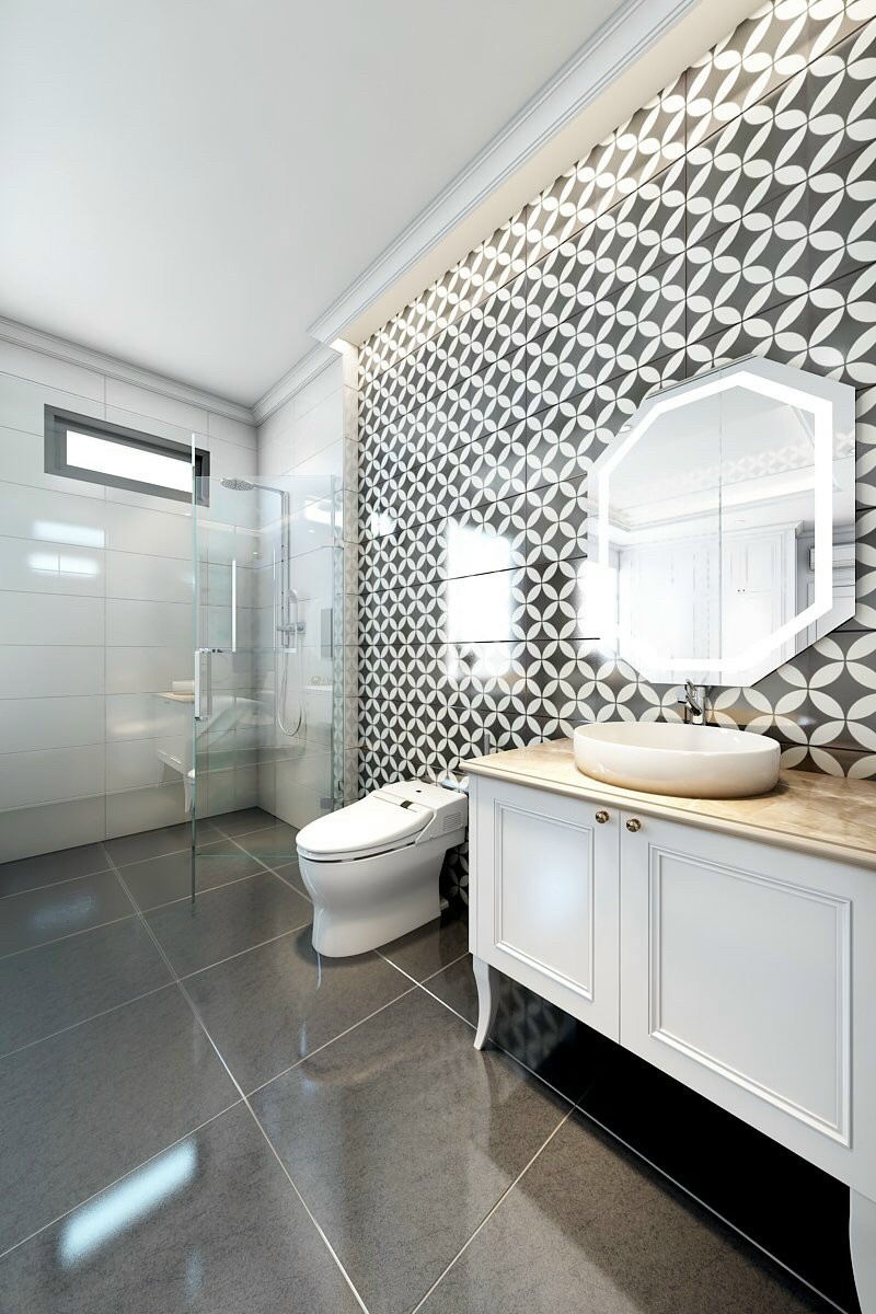 khu vực ướt và khô được phân chia khoa học rõ ràng