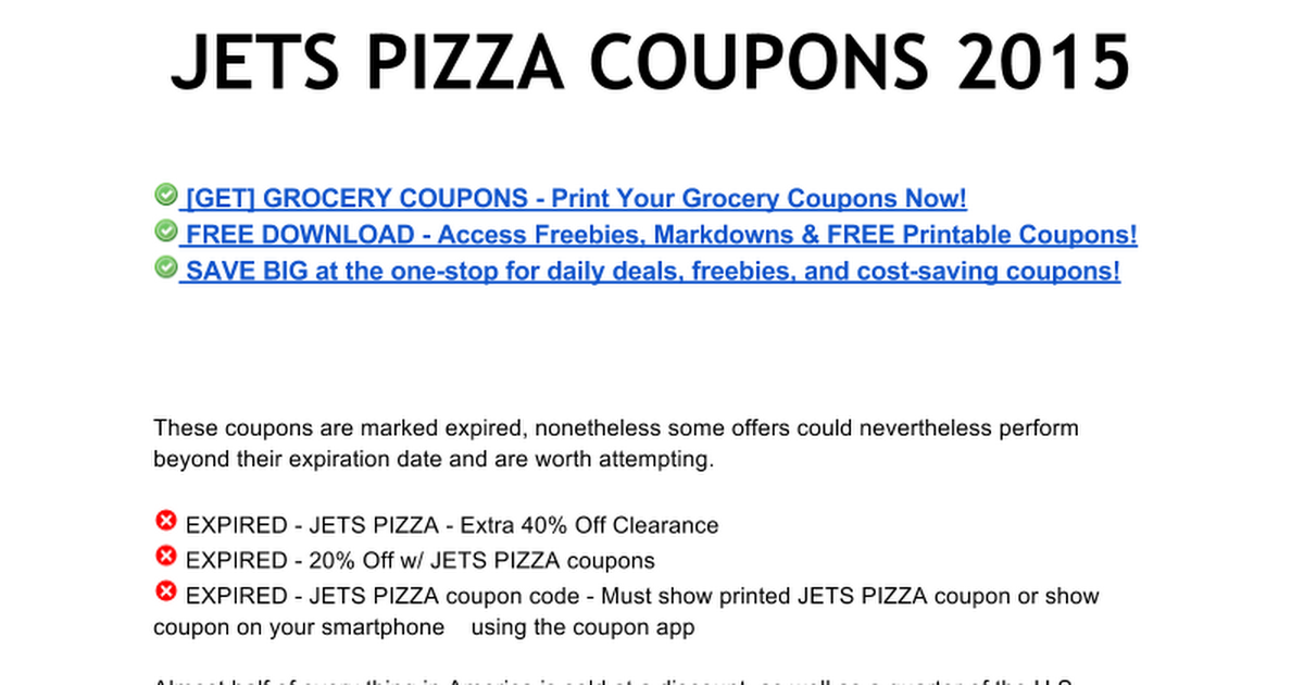 JETS PIZZA COUPONS Google Docs