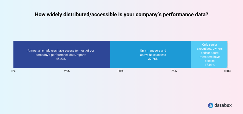 Most companies make their reports accessible to managers and above