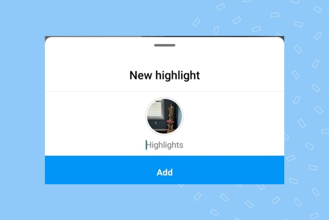 Image showing how to name an Instagram highlight