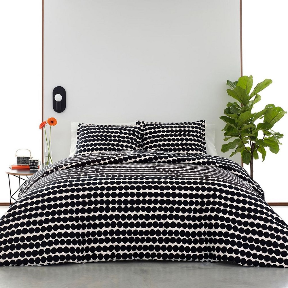  Bộ drap giường màu đen phong cách chấm bi