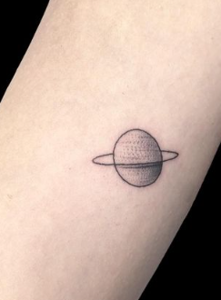Dot Work Minimal Planet Tattoo Designs Meaning