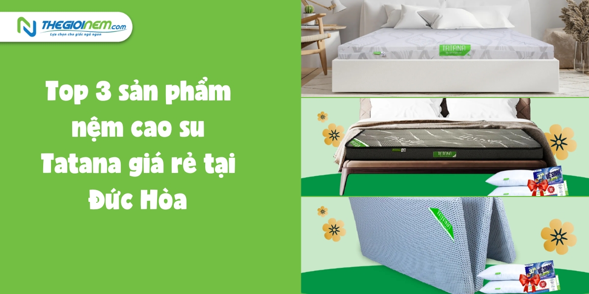 Cửa hàng nệm cao su TATANA giá rẻ tại Đức Hòa - Long An