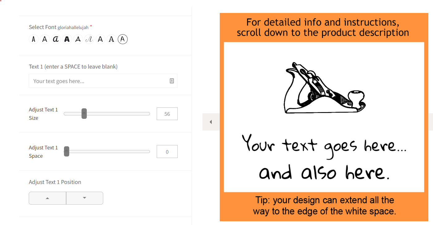Screenshot of logo designer tool
