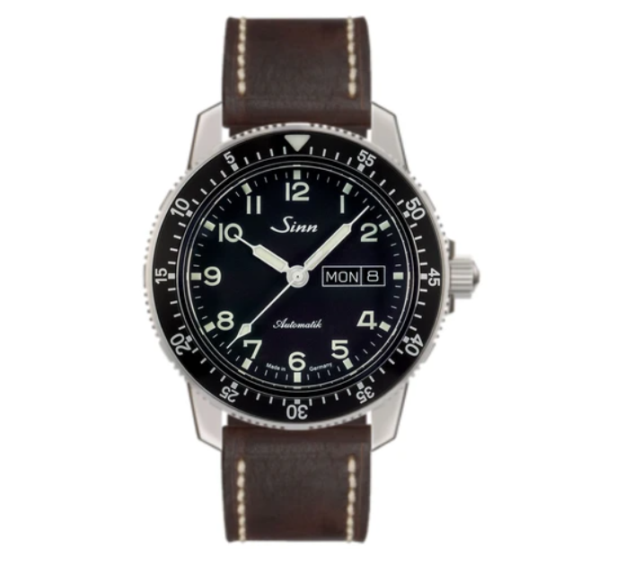 German Watch Brand Sinn 104 St Sa A Vintage Leather Ref: 104.011