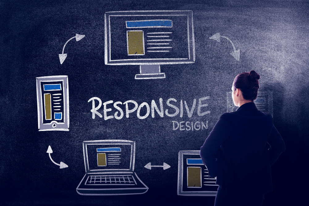 Visual representation of responsive design on various devices