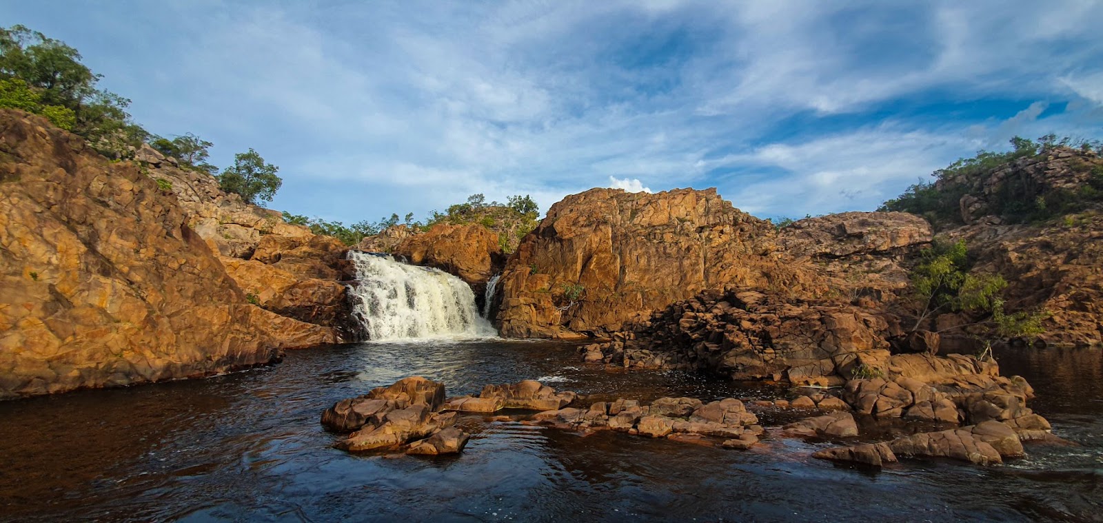 Water cascading at Leliyn Edith Falls Kakadu National Park Northern Territory