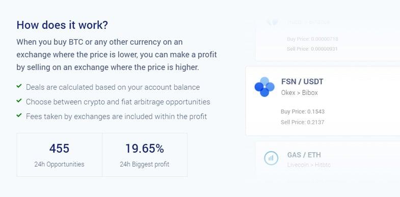 Arbitrage smart trading features.