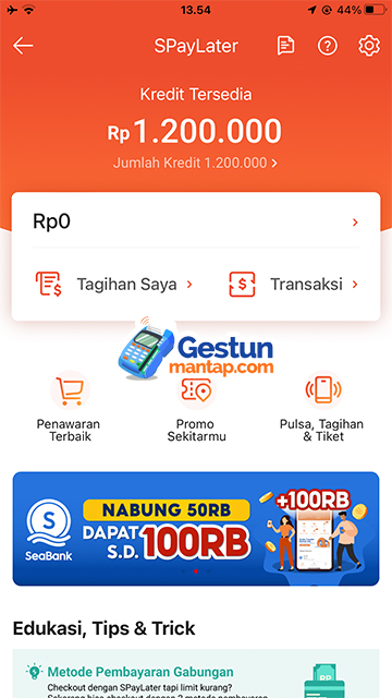 cara mencairkan limit shopee paylater