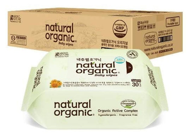 4. กระดาษชำระแบบเปียก  Natural Organic Original Plain Baby Wipes