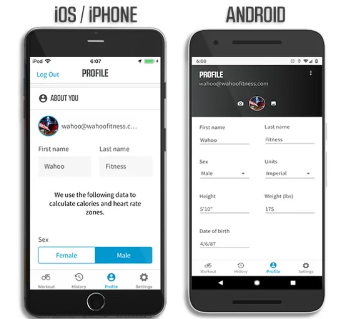 L'application Wahoo companion app fonctionne sur smartphone.