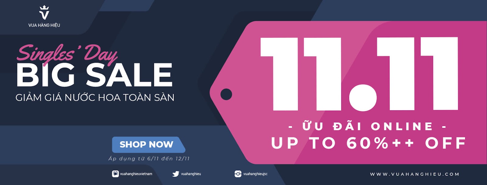 Set nước hoa quà tặng ý nghĩa giảm tới 60%++ dịp Single Day trên Vua Hàng Hiệu