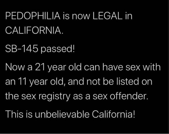 PolitiFact | Claim Viewed By Millions On Social Media Says California  Legalized Pedophilia. That Is False.