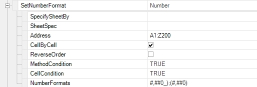  Since this is an adhoc view, I can't create a template with the formats I want. So I used the SetNumberFormat format the numbers the way I wanted.