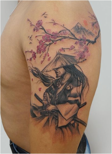 Blossom Design Samurai Tattoo