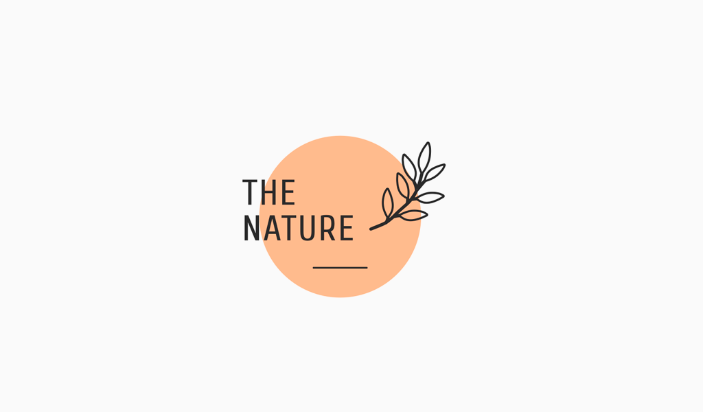Logo della pianta del cerchio arancione