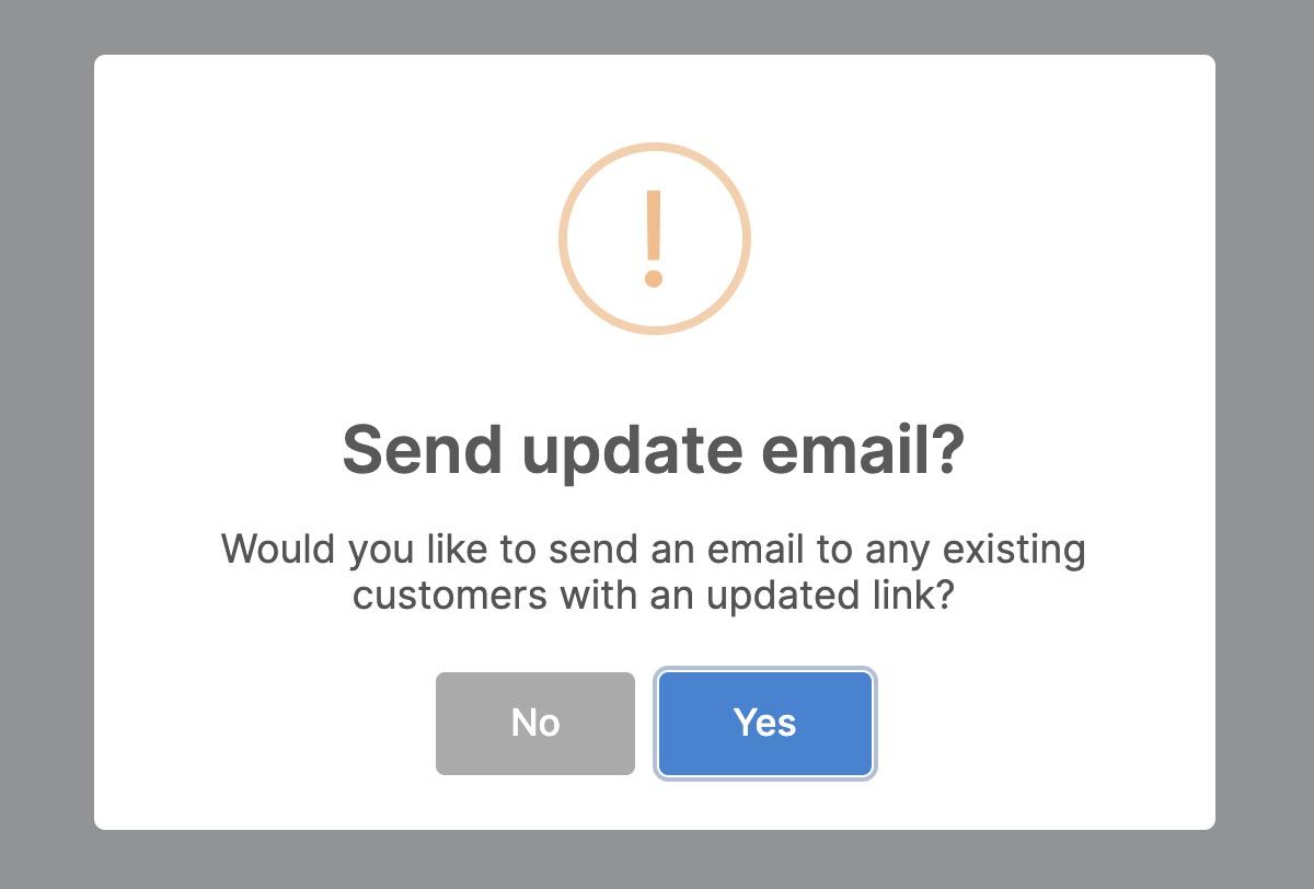 send update email