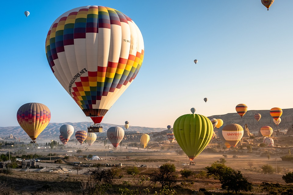 Hot Air Balloons, Dawn, Sunrise, Cappadocia, Balloon