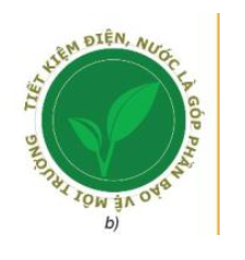 Vẽ lại logo tiết kiệm điện nước như Hình 14.8b