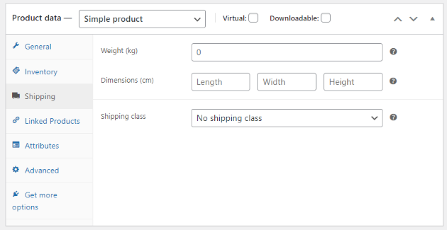 Product shipping info on WooCommerce