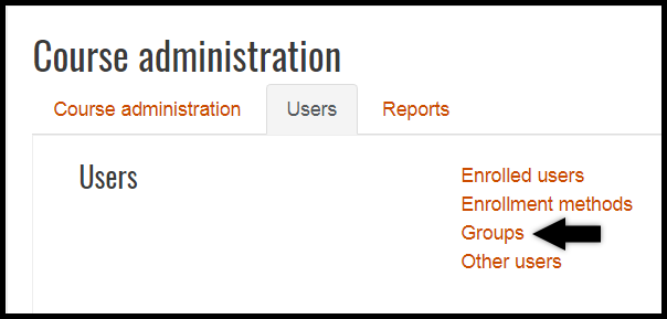 Course Administration Users tab