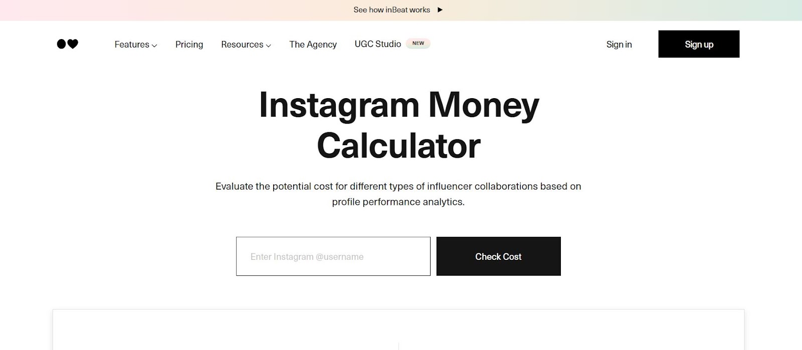 InBeat: Instagram Money Calculator