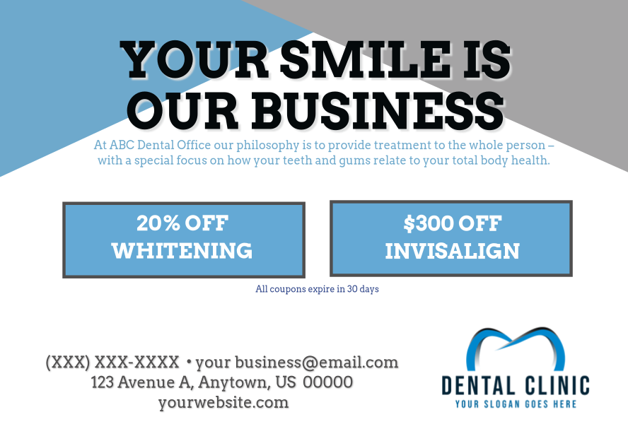 Dental postcard template 3