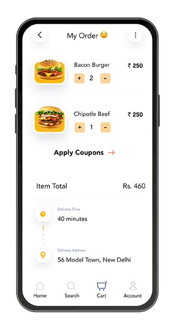 The app nudges users to add items worth Rs 60 to unlock coupon SPL20 to enjoy flat 20% discount on your order
