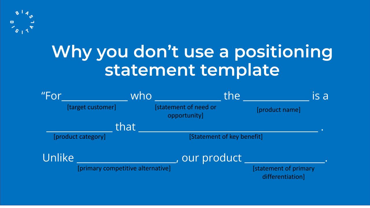 positioning statement template