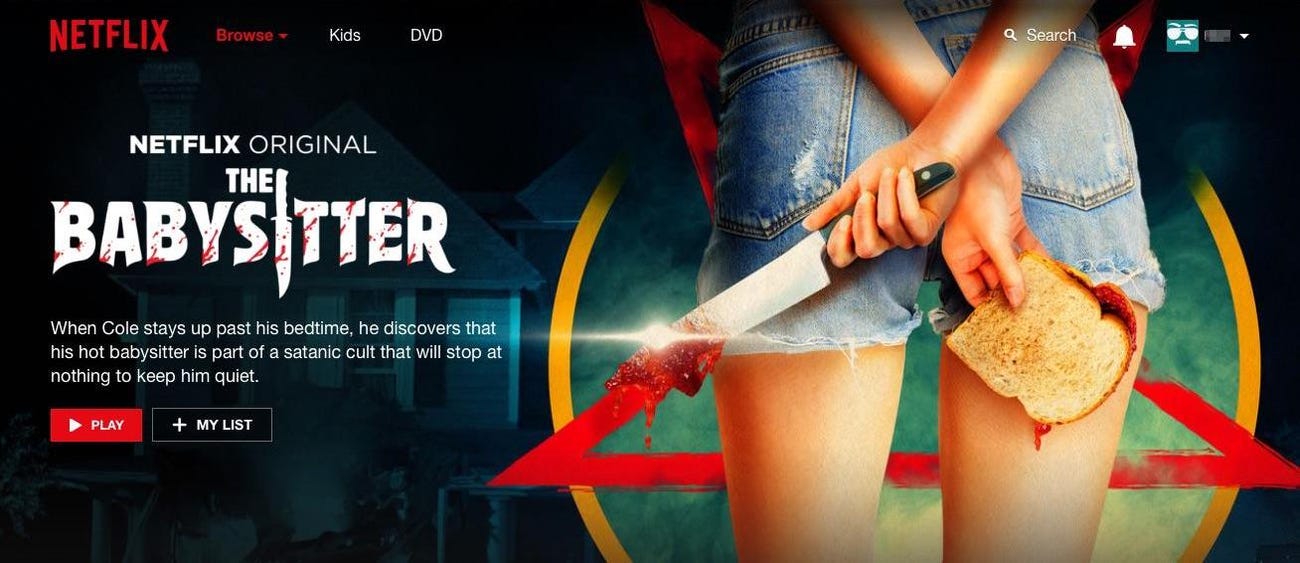 Netflix Original: The Babysitter two right hands photoshop fail