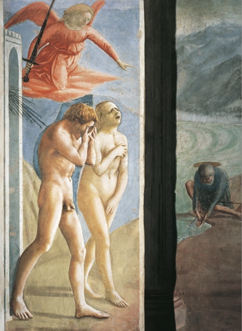 Massaccio, Expulsion of Adam and Eve from Eden; c. 1425; fresco