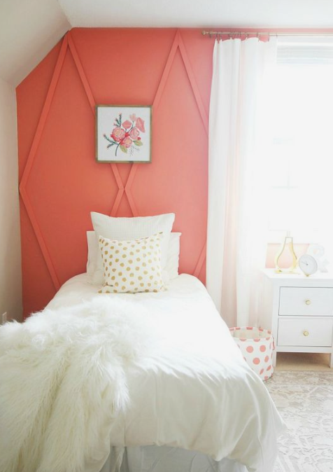 Coral bedroom design